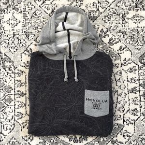 Honolua Surf Co. Hoodie- Gray Palm